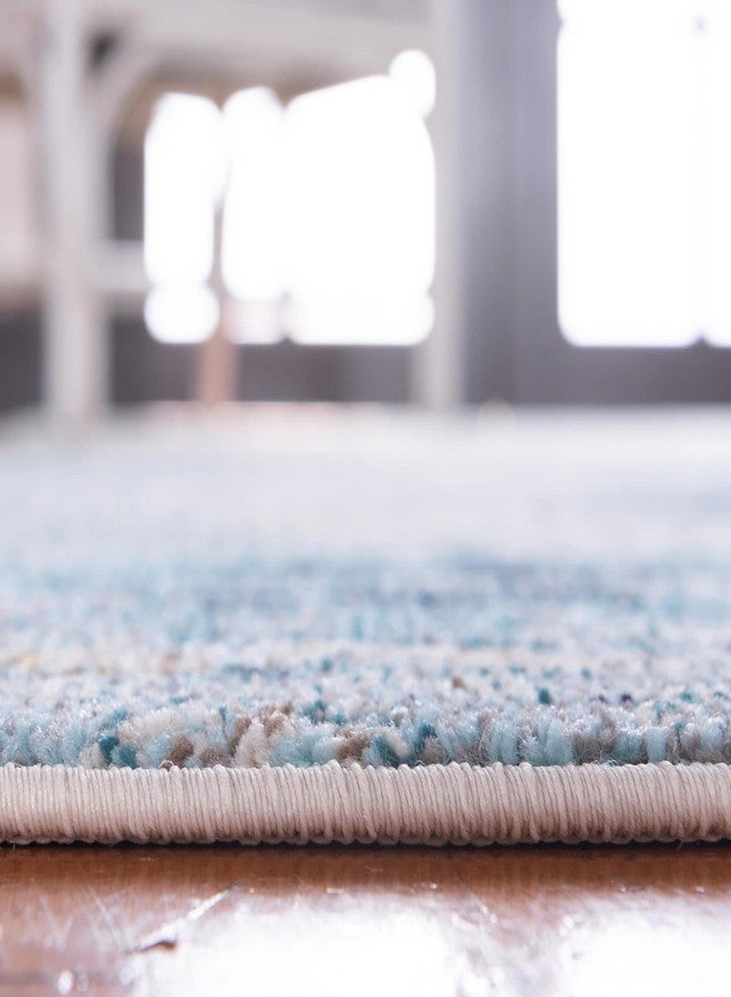 Rugs.com سجادة من مجموعة ثيا من Rugs.com - مقاس 3 أقدام و3 بوصات × 5 أقدام و3 بوصات، لون أزرق فاتح، متوسطة الحجم، مثالية للمداخل والمطابخ وزوايا الإفطار وقطع الديكور. - Image 4